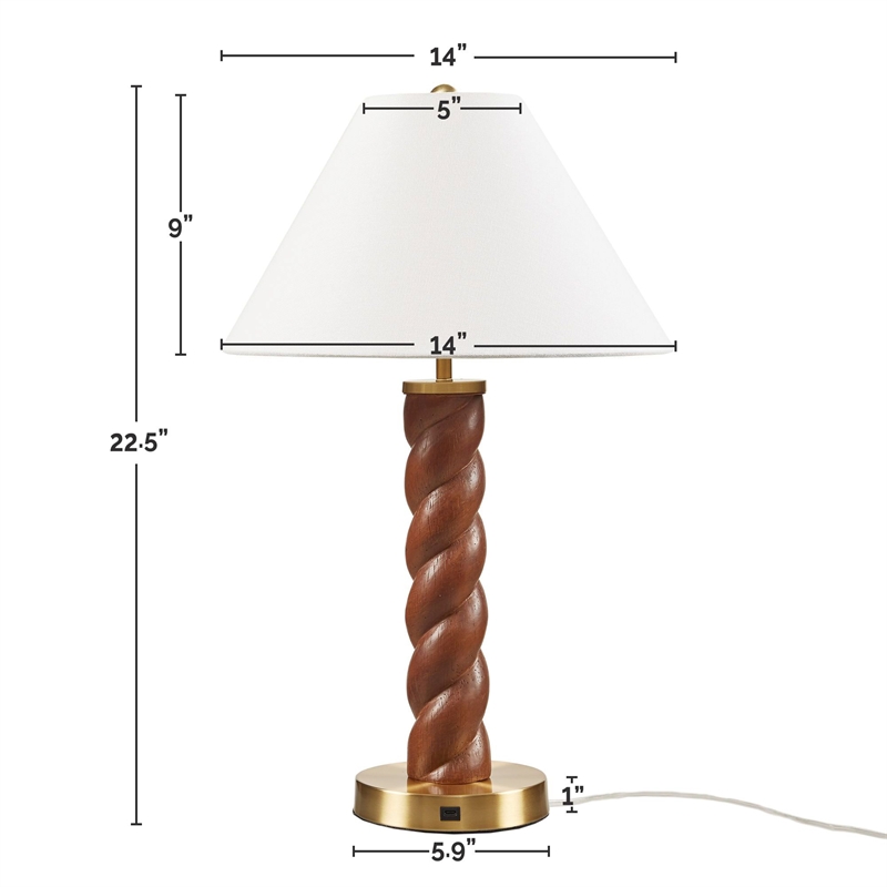 Olliix INK+IVY One Size Resin Table Lamps in White