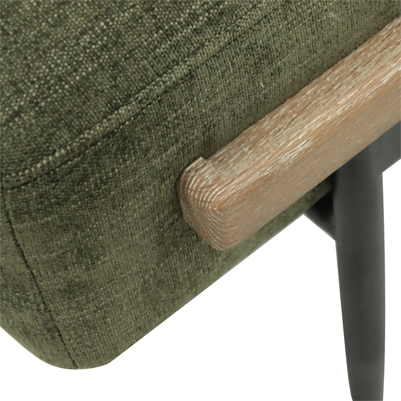 Olliix Chapel Hill One Size Plywood Ottoman in Green
