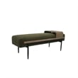 Olliix Chapel Hill One Size Plywood Ottoman in Green