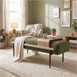 Olliix Chapel Hill One Size Plywood Ottoman in Green