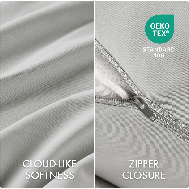 Olliix Madison Park 11.8 in Dia x 17.25 in H Nylon Spandex Cushion in Light Grey