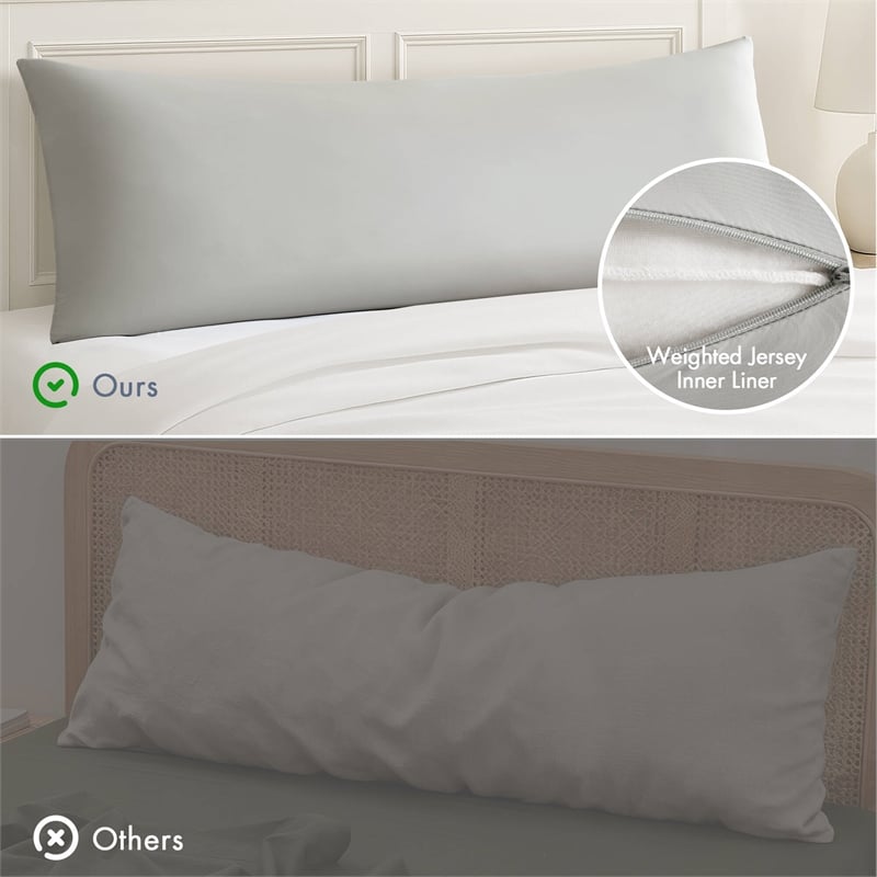 Olliix Madison Park 11.8 in Dia x 17.25 in H Nylon Spandex Cushion in Light Grey