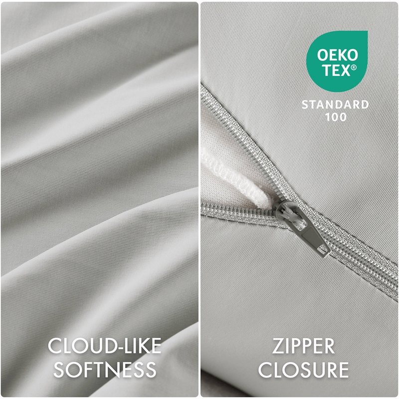 Olliix Madison Park 11.8 in Dia x 17.25 in H Nylon Spandex Cushion in Light Grey