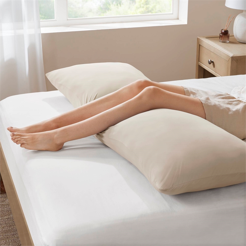 Olliix Madison Park 11.8 in Dia x 17.25 in H Nylon Spandex Cushion in Neutral