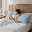 Olliix Madison Park 11.8 in Dia x 17.25 in H Nylon Spandex Cushion in Blue