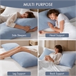Olliix Madison Park 11.8 in Dia x 17.25 in H Nylon Spandex Cushion in Blue