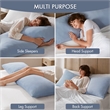 Olliix Madison Park 11.8 in Dia x 17.25 in H Nylon Spandex Cushion in Blue