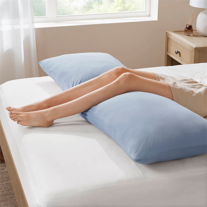 Olliix Madison Park 11.8 in Dia x 17.25 in H Nylon Spandex Cushion in Blue