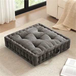 Olliix Intelligent Design 24x24&quot Polyester Cushion in Charcoal