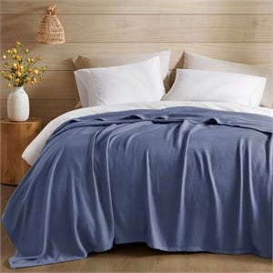 Olliix Madison Park Full/Queen Rayon Blanket in Navy