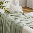 Olliix Madison Park Full/Queen Rayon Blanket in Sage Green