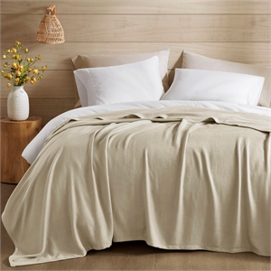 Olliix Madison Park Twin Rayon Blanket in Khaki