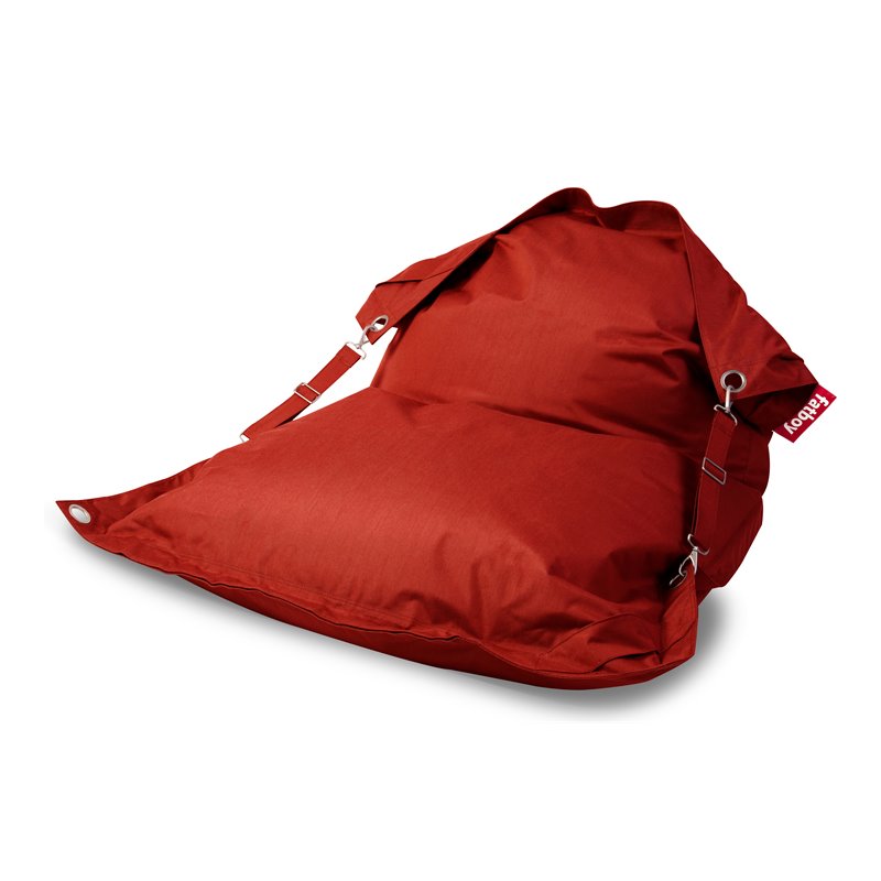 Fatboy Buggle-Up Modern Adjustable Fabric Outdoor Beanbag in Red