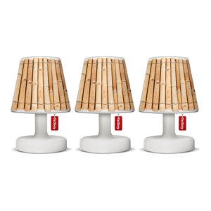 fatboy mini cappie bam boo plastic table lamps in brown (set of 3)