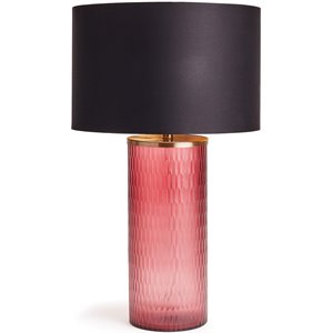 napa home & garden linnea marquise glass table lamp with shade in plum/black