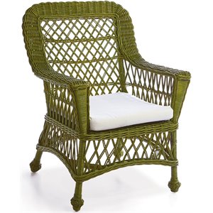 napa home & garden montauk rattan accent arm chair with cushion