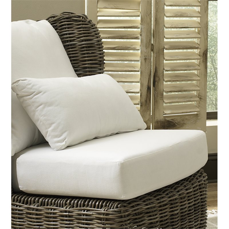 Padma's Plantation Majorca Wicker Lounge Chair in Kubu Gray