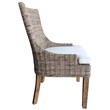 Padma's Plantation Alfresco Wicker 2 Pc. Dining Chair Set in Kubu Gray