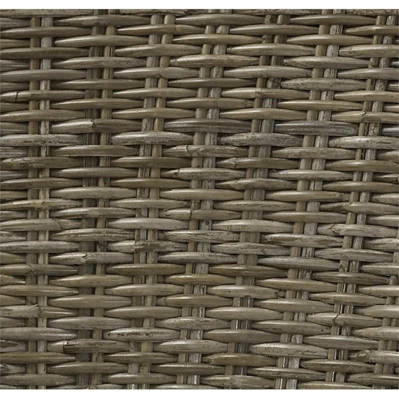 Padma's Plantation Alfresco Wicker 2 Pc. Dining Chair Set in Kubu Gray