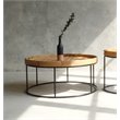 Padma's Plantation Berkeley Metal Coffee Table in Natural & Iron
