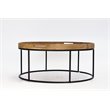 Padma's Plantation Berkeley Metal Coffee Table in Natural & Iron