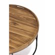 Padma's Plantation Berkeley Metal Coffee Table in Natural & Iron