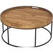 Padma's Plantation Berkeley Metal Coffee Table in Natural & Iron