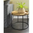 Padma's Plantation Berkeley Metal End Table in Natural & Iron