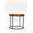 Padma's Plantation Berkeley Metal End Table in Natural & Iron