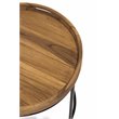 Padma's Plantation Berkeley Metal End Table in Natural & Iron
