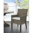 Padma's Plantation Boca Wicker Dining Armchair in Kubu Gray
