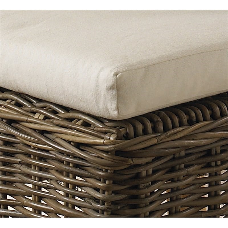 Padma's Plantation Boca Wicker Cushion Chair in Kubu Gray
