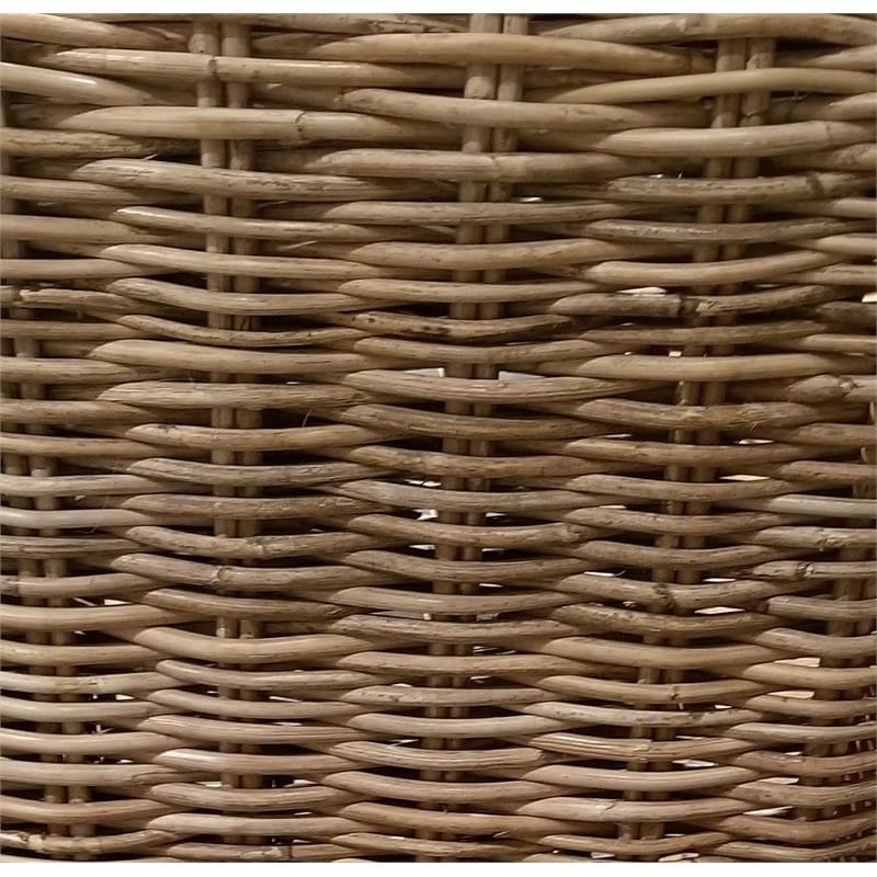 Padma's Plantation Boca Wicker Cushion Chair in Kubu Gray