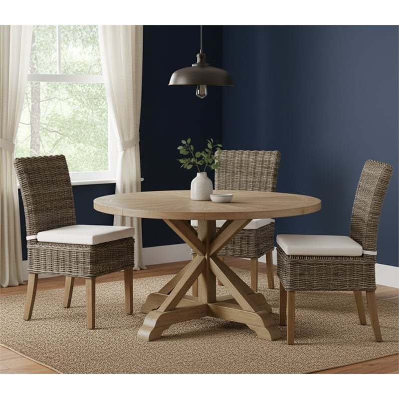 Padma's Plantation Boca Wicker Cushion Chair in Kubu Gray