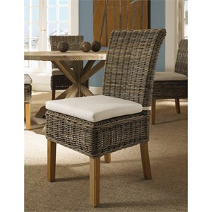 Padma's Plantation Boca Wicker Cushion Chair in Kubu Gray