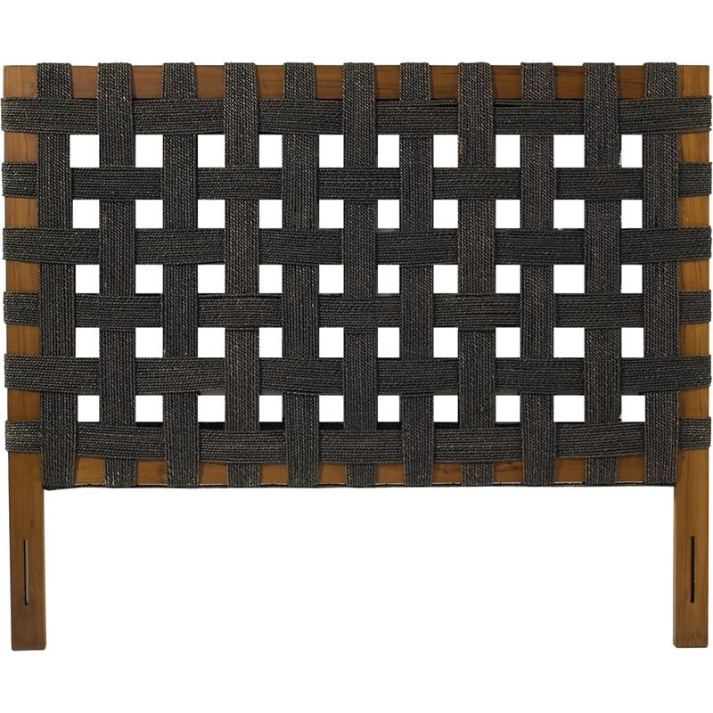 Padma's Plantation Wood Openweave Queen Headboard in Natural