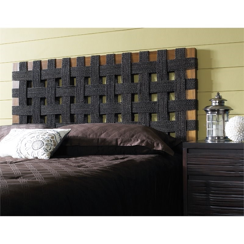 Padma's Plantation Wood Openweave Queen Headboard in Natural