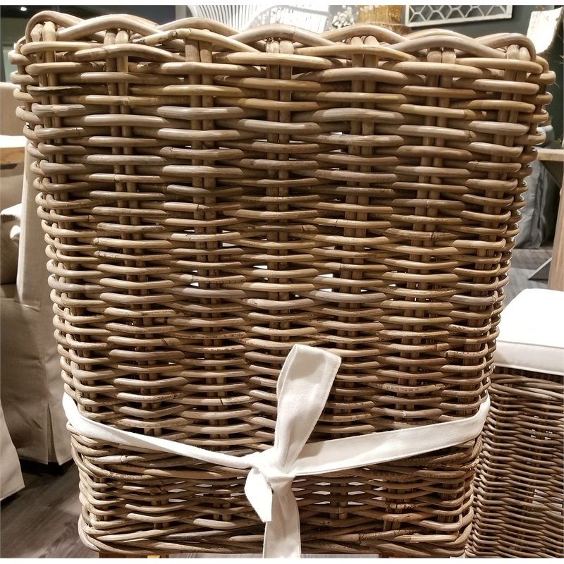 Padma's Plantation Boca Rattan Barstool in Kubu Gray