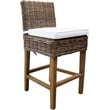 Padma's Plantation Boca Rattan Counterstool in Kubu Gray