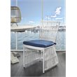 Padma's Plantation Bungalow Rattan Dining Chair in White
