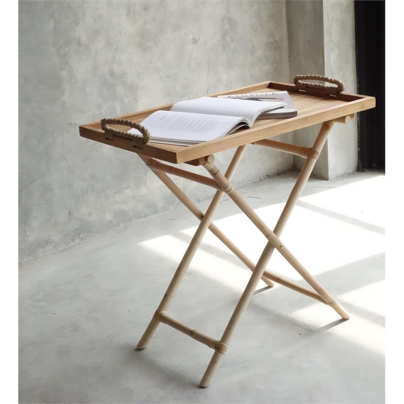 Padma's Plantation Charleston Rattan Serving Table in Natural