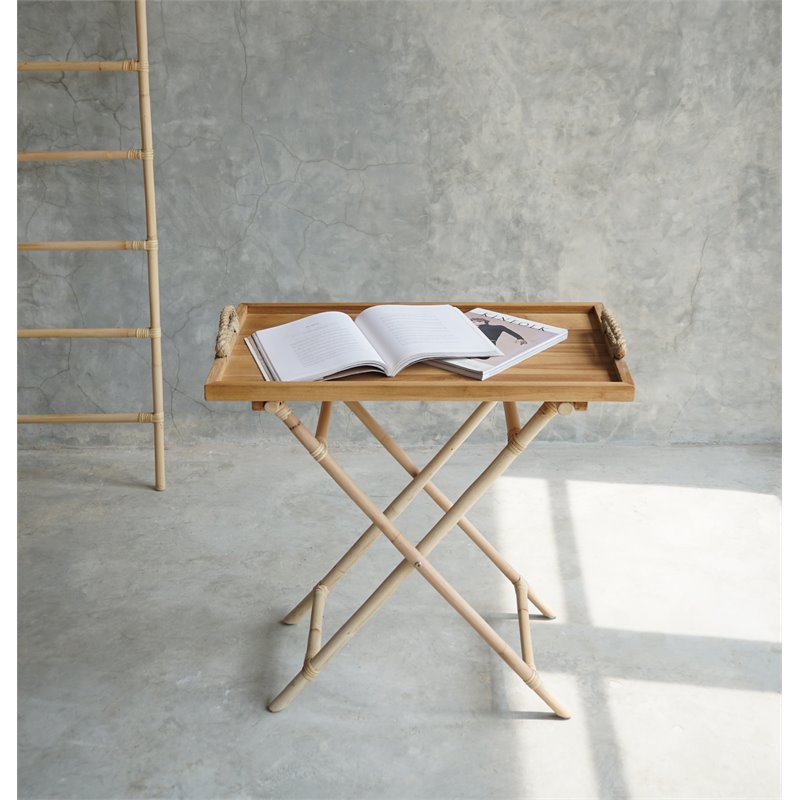 Padma's Plantation Charleston Rattan Serving Table in Natural