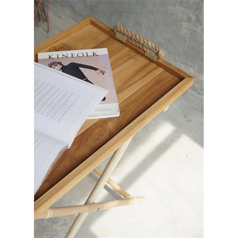 Padma's Plantation Charleston Rattan Serving Table in Natural