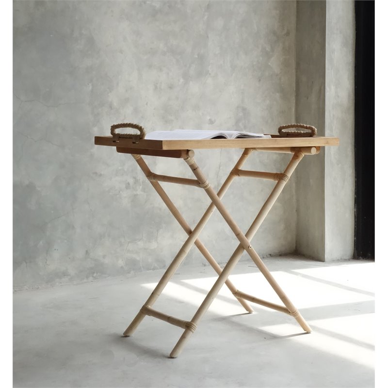 Padma's Plantation Charleston Rattan Serving Table in Natural