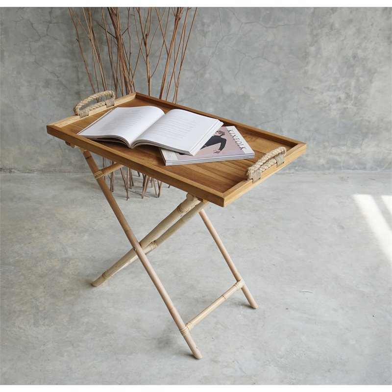 Padma's Plantation Charleston Rattan Serving Table in Natural