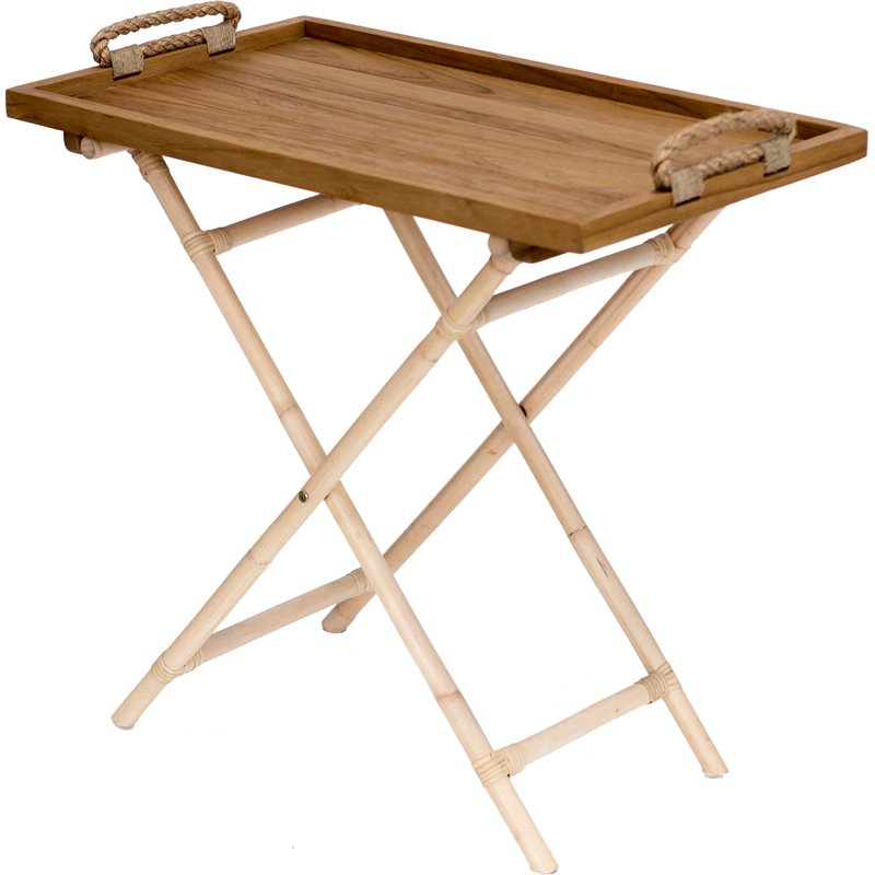 Padma's Plantation Charleston Rattan Serving Table in Natural