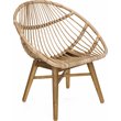 Padma's Plantation Florida Wood Chair in Natural Rattan