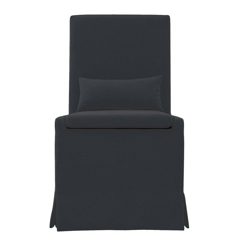 Padma's Plantation Sandspur Beach Wood Dining Chair in Charcoal Gray
