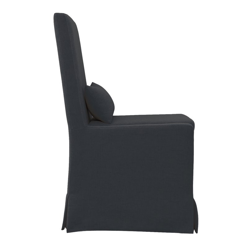 Padma's Plantation Sandspur Beach Wood Dining Chair in Charcoal Gray