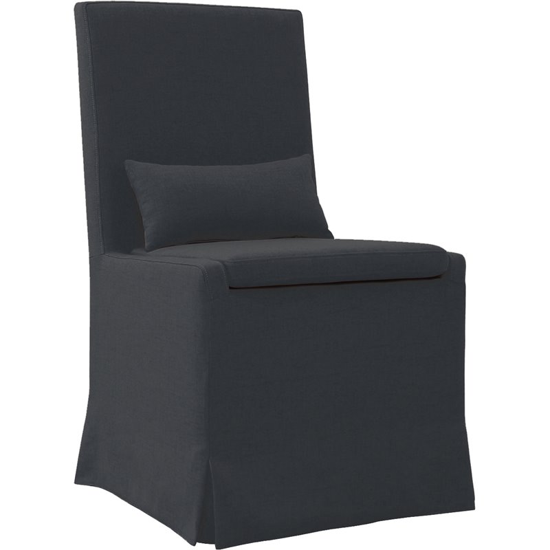 Padma's Plantation Sandspur Beach Wood Dining Chair in Charcoal Gray